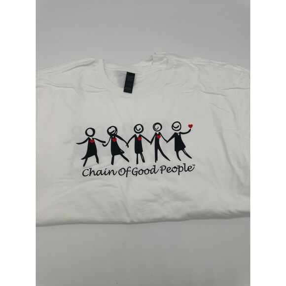 Chain of Good People ™ Unisex T-Shirt Crew Neck Sz L Short Sleeves Cotton NWT - Picture 5 of 8
